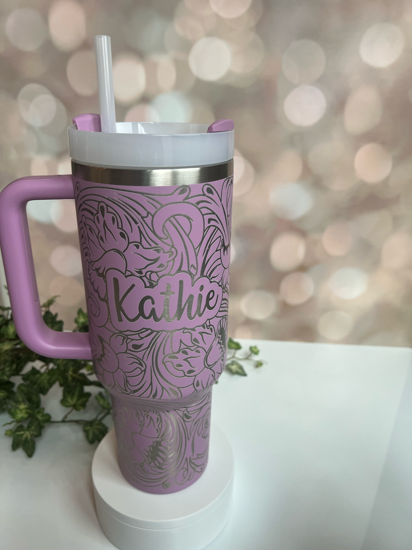 personalized laser engraved 40 oz tumbler - full wrap
