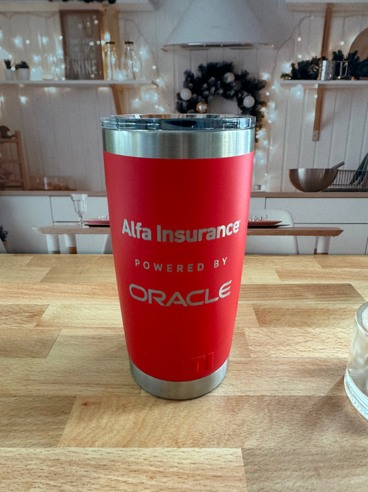 20 oz yeti rambler - engraved on one side