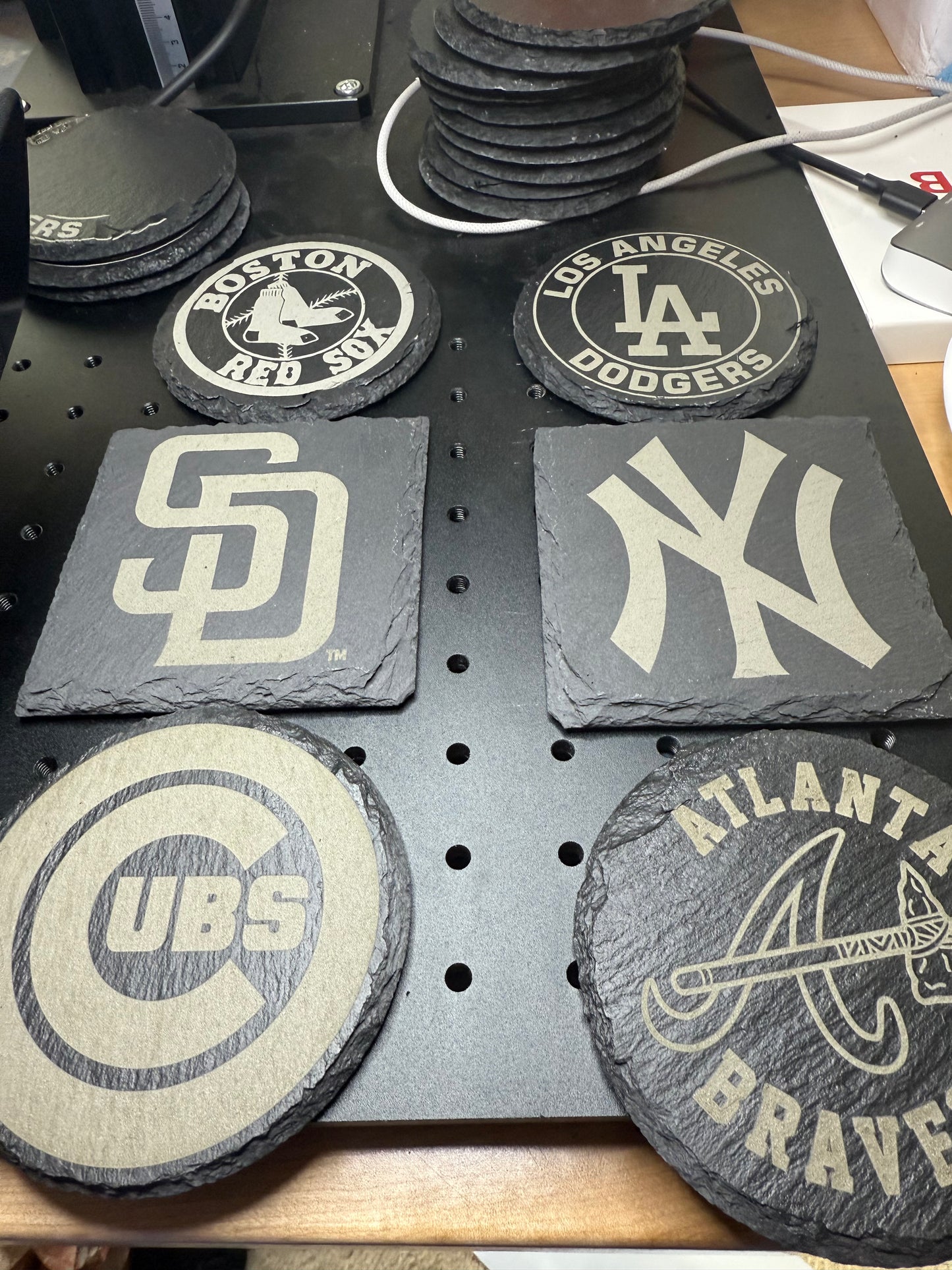 Custom Engraved Slate Coasters