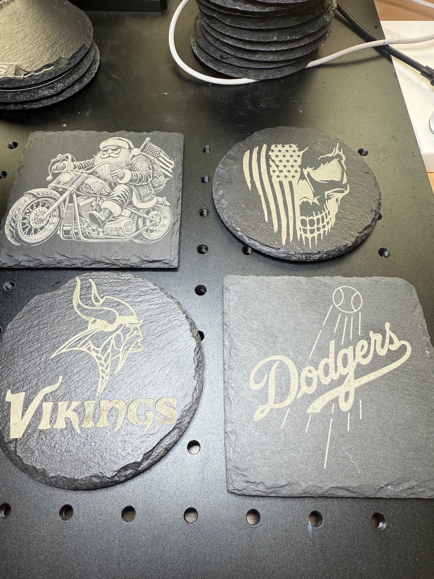 Custom Engraved Slate Coasters