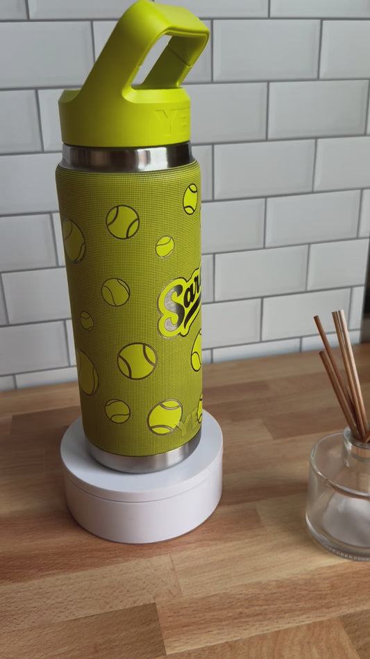 personalized yeti rambler 26 oz water bottle - tennis theme