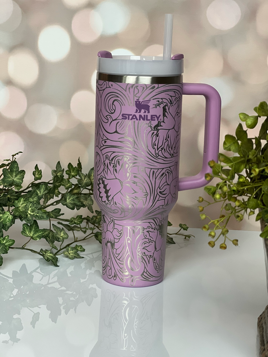 personalized laser engraved 40 oz tumbler - full wrap