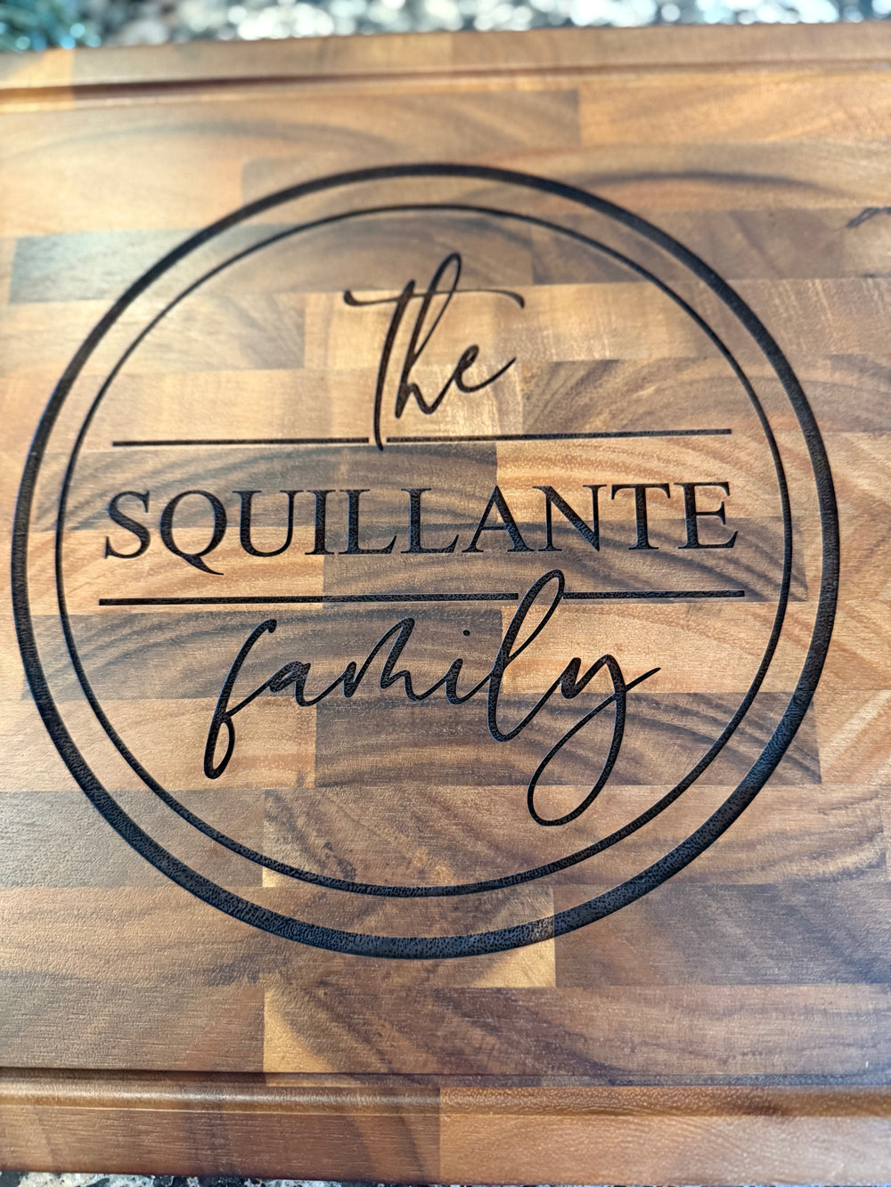 Walnut End grain Cutting Board - Laser Engraved