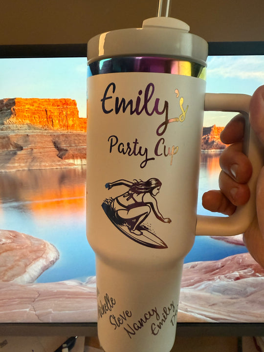 custom tumbler - your design or logo's on the tumbler of your choice!