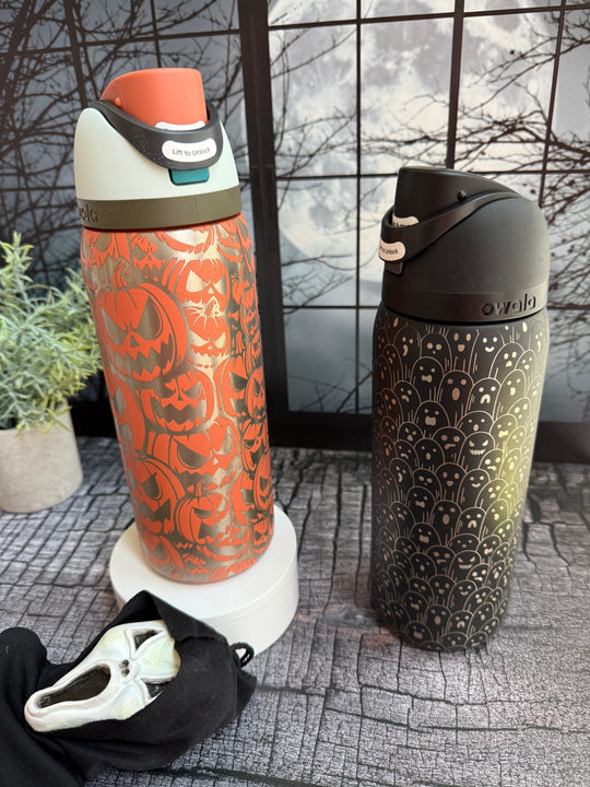 Jack-Owalla Full Wrap Jack-o-lantern themed Owala Freesip or Freesip Sway