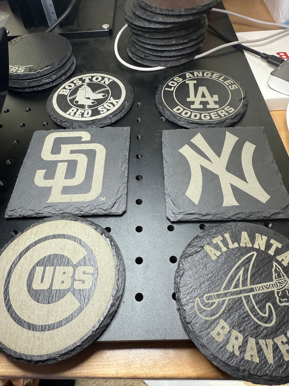 Custom Engraved Slate Coasters