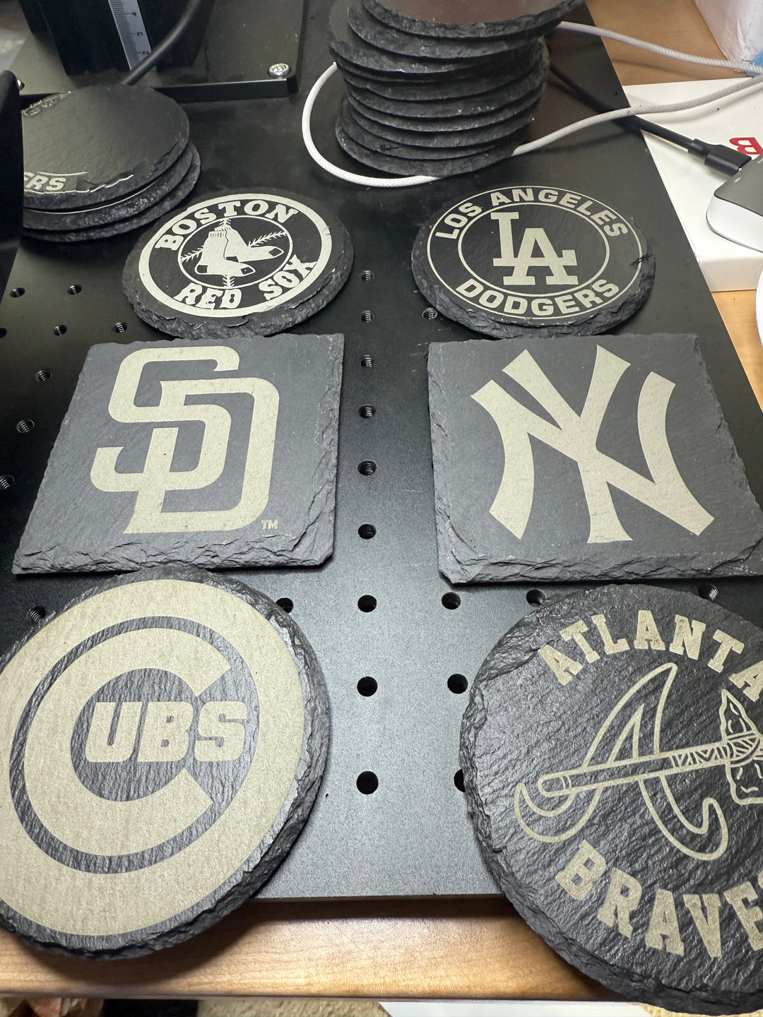 Custom Engraved Slate Coasters