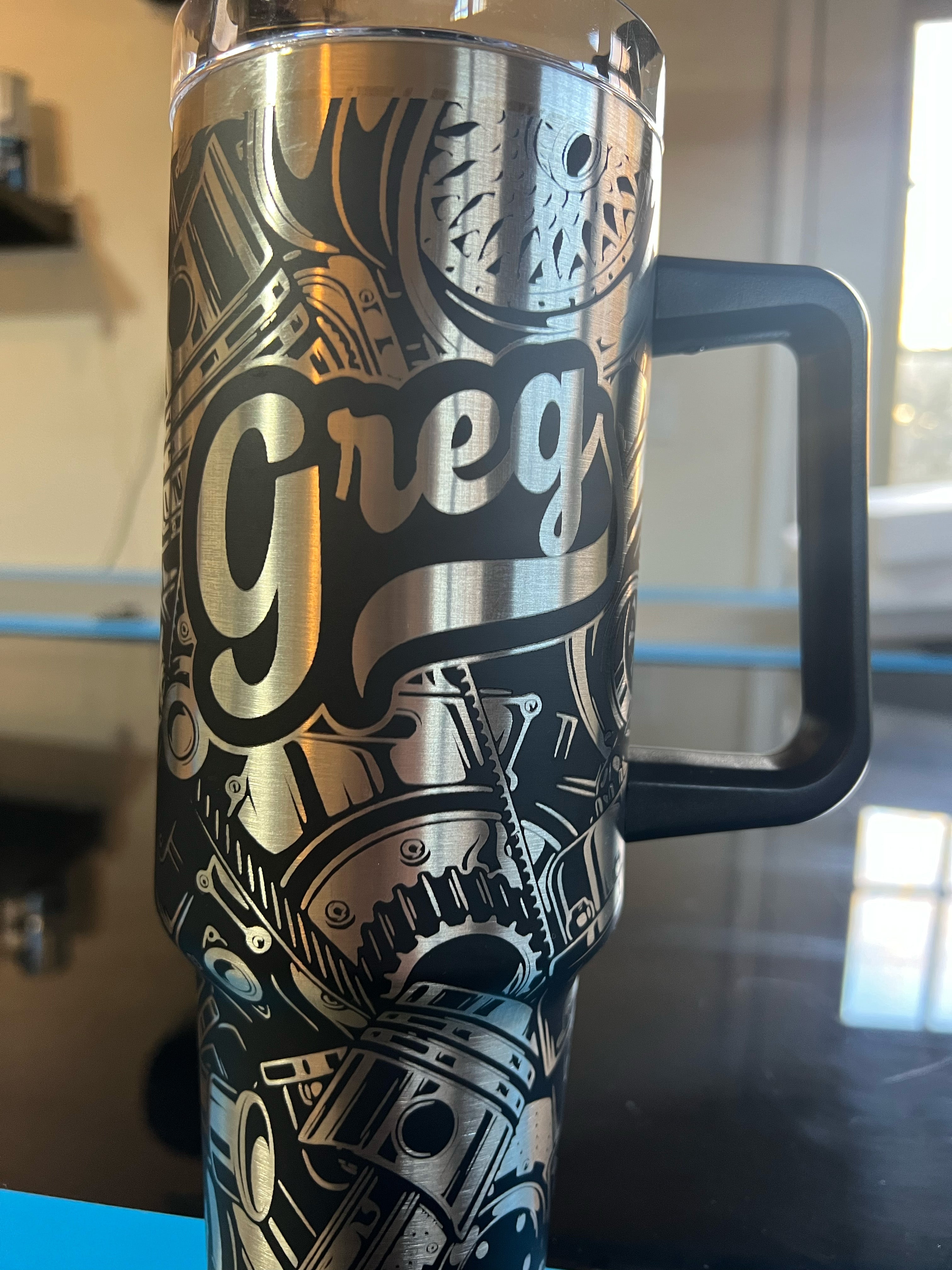 24oz Hot Rod Monster tumbler, outlets custom tumbler