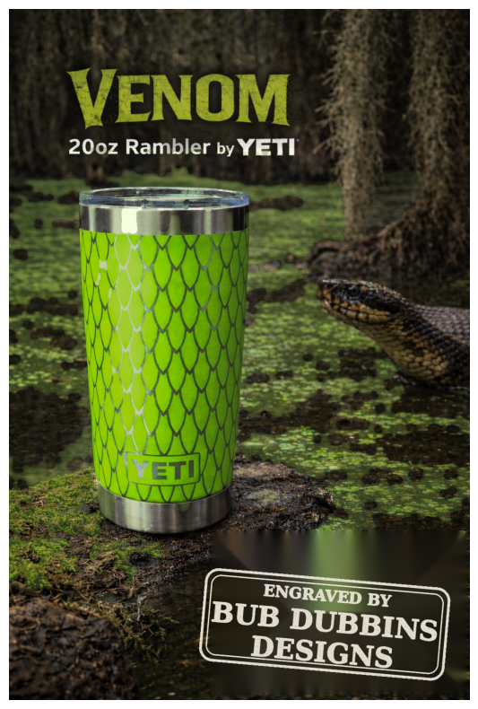 Yeti Snakeskin full wrap tumbler - 20oz Rambler