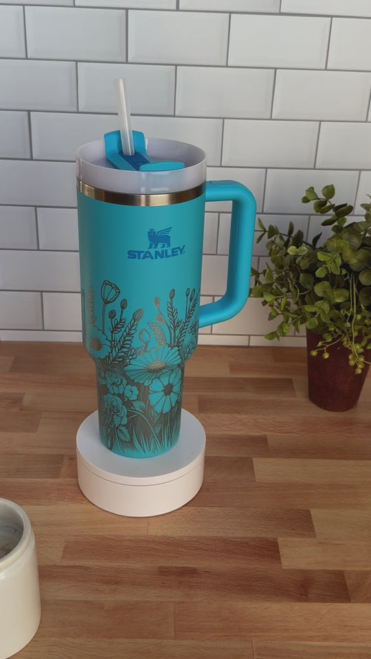 personalized custom flower wrap 40 oz tumbler