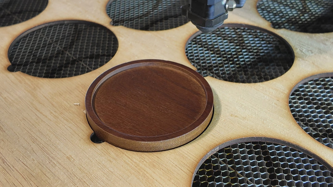 bourbon wooden coasters  - pick any 4 or request your own.  includes wire coaster rack.