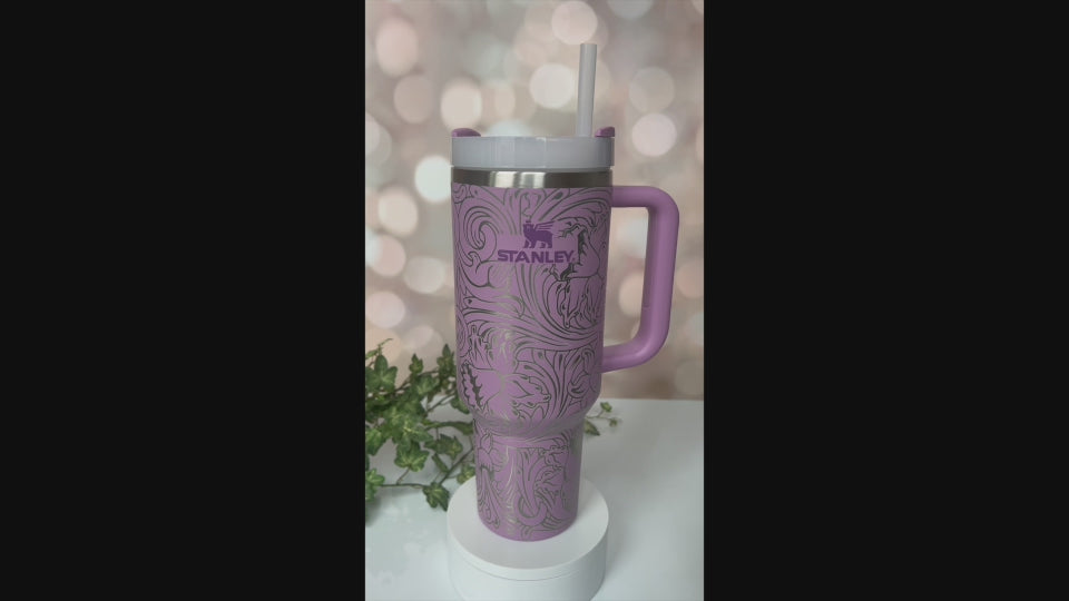 personalized laser engraved 40 oz tumbler - full wrap